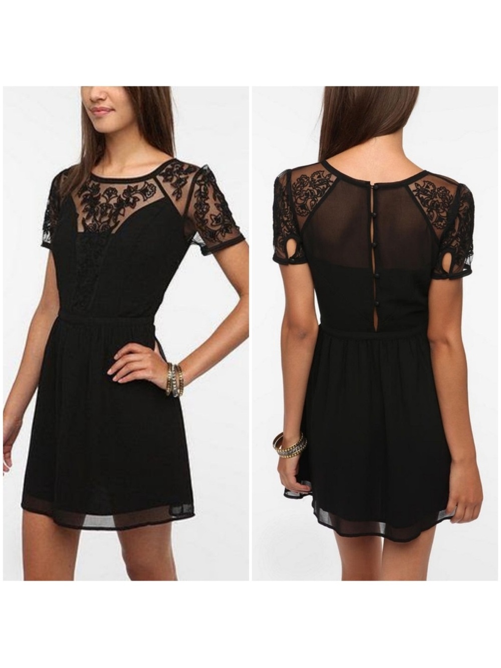 Kimchi Blue Emma Crepe Dress in Black